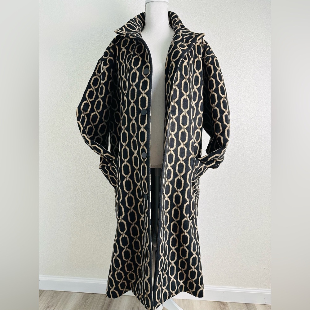 Ann Taylor Link Wool Blend Stand Collar Overcoat Size XXL - Picture 5 of 13
